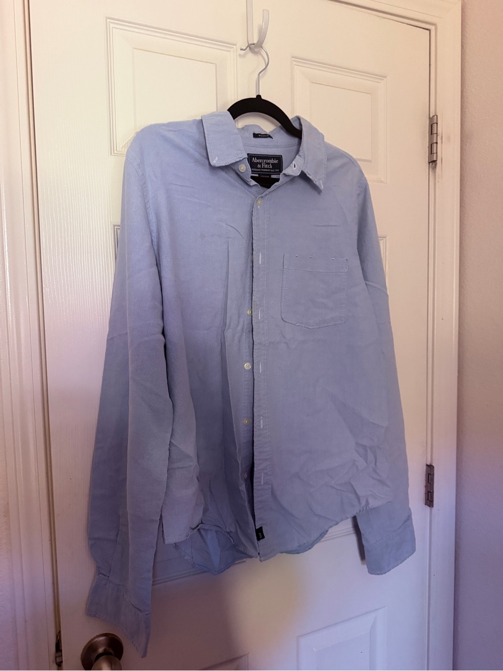 Abercrombie & Fitch Light Blue Men's Button-Down Shirt